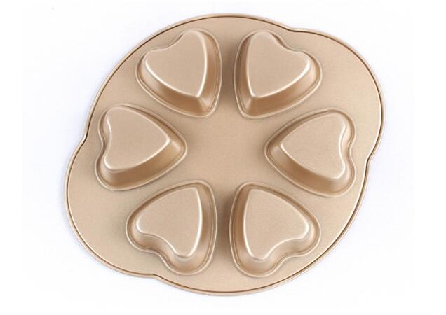 6 Cavity Heart shaped Muffin Cupcake Pan09