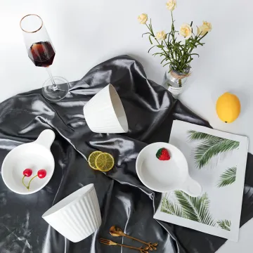 hot selling custom ceram bowl white bowl porcelain bowls and plates ceramic Nordic style