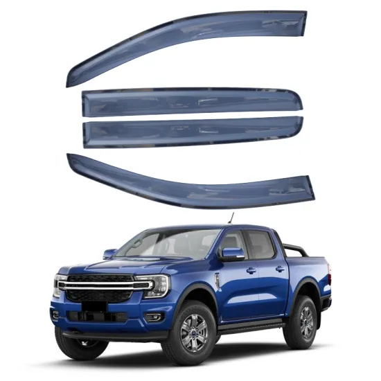 High Quality Ford Ranger PMMA Wind Deflectors - Car Rain Guards by KOGI