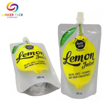 Custom Aluminum Foil Stand Up Liquid Spout Pouches