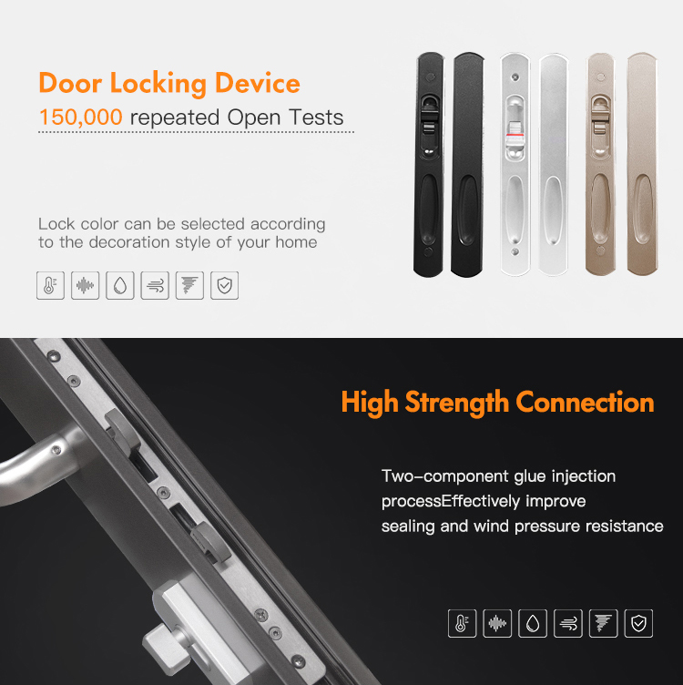 Aluminum Double Glass Sliding Doors
