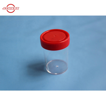 Rigid graduated plastic screw cap urine cup