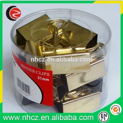 51MM Gold Binder Clips Tub Set