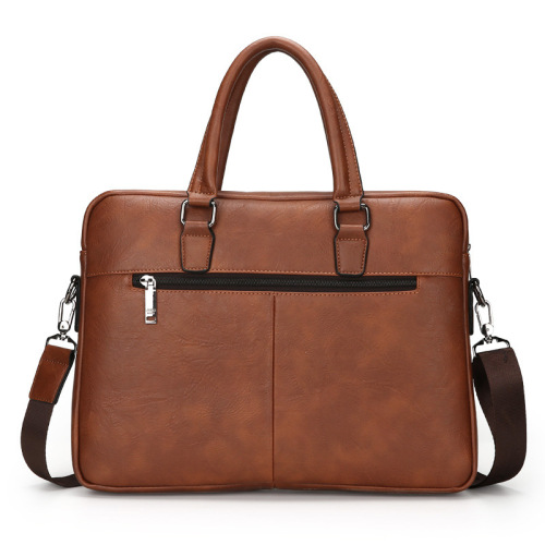 Mens PU Leather Attache Briefcase Messenger Lawyer Bag