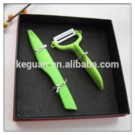 TC-27 high quality TPR handle exquisite ceramic knife and vegetable peeler