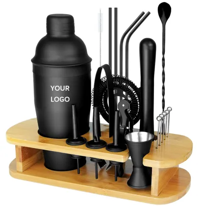 Stainless Steel Black Bartender Kit