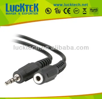 Audio/vedio cable,3.5mm Male TO 3.5mm female stereo cable, high qulity