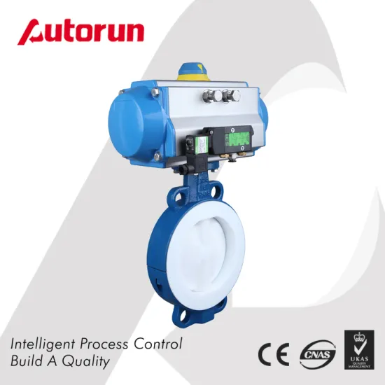 Wafer PTFE Seated Pneumatic Butterfly Valve
