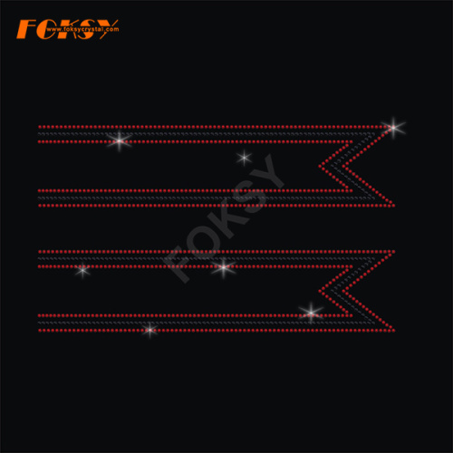 Red Rhinestone Cheer Bow Rhinestone Transfer for Accessories