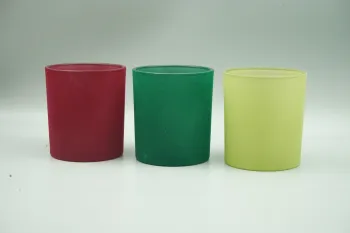Colored Glass Jar for Candles