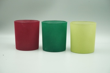 Frosted finish candle jar