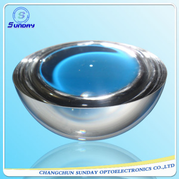 Optical glass hemispherical lens