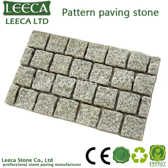 Dark grey flamed sawn granite stone paving