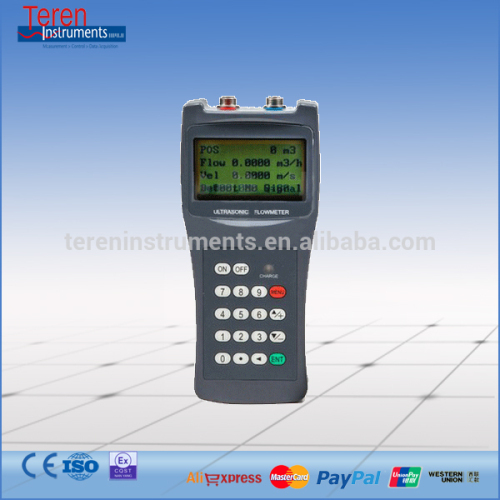 portable ultrasonic flow meter tds-100h, clamp on ultrasonic flow meter tds-100h