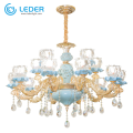 Lampade a sospensione in cristallo blu LEDER