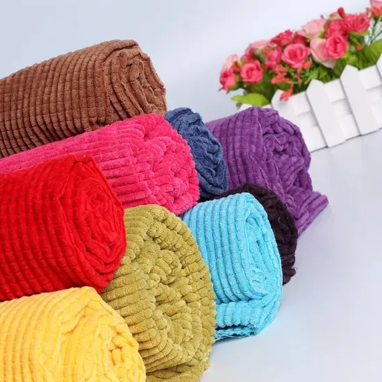 Warp knitted spandex corduroy with 8 corn wales-3264