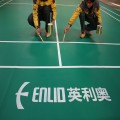 Alfombra de piso de bádminton móvil de linio con bwf