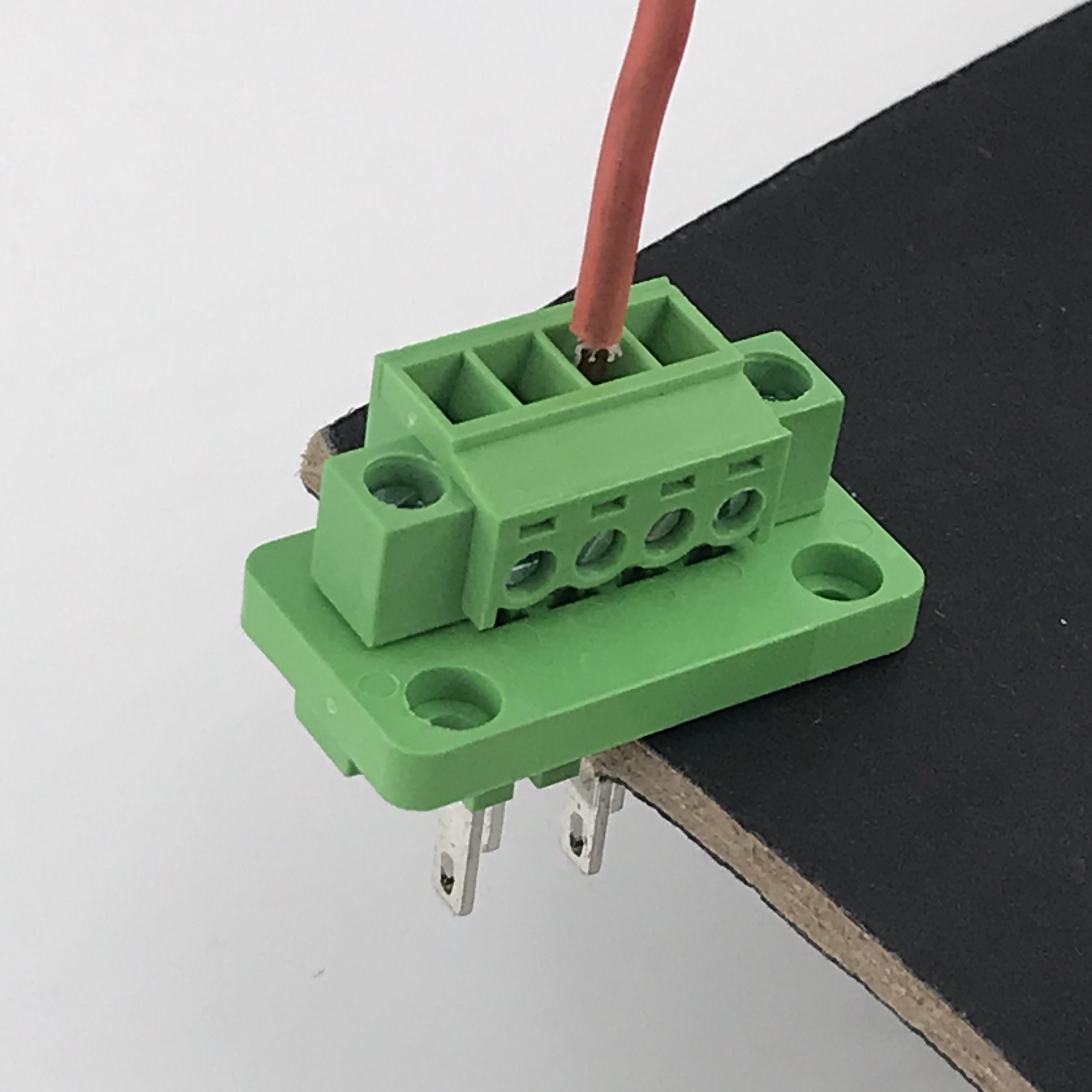 4 pin through wall mounting pluggable terminal block