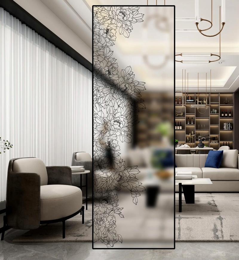 Interior partition printed glass
