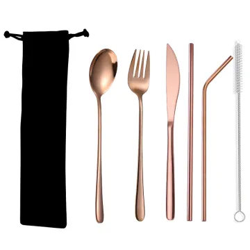 Outdoor Camping Portable Travel Stainless Steel Flatware Set