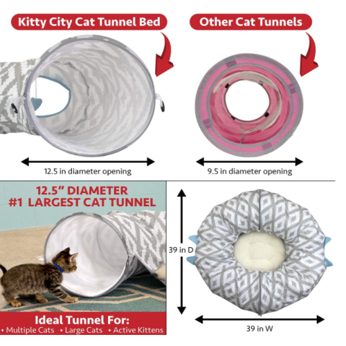 Grande letto del tunnel del gatto