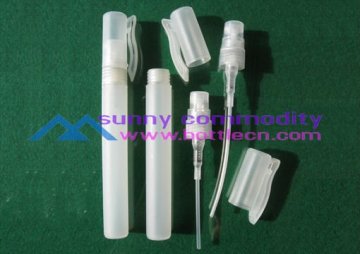 sc050127 Frosted perfume plastic bottle 1/3 oz w/ atomizer spray pen 16/410