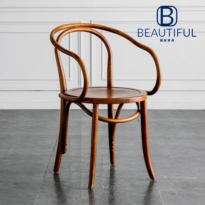 Liangjia curved wood armchair