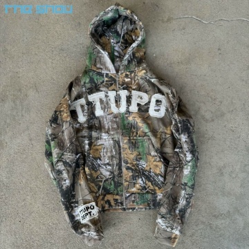 Custom Acid Washed Zip up Hoodie