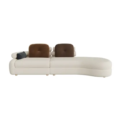 Family Room Sofa with Wabi-Sabi Charm​​