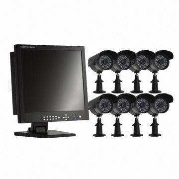 17-inch 8-channel wired LCD/DVR combo security system
