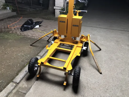 Manual Lifting Portable 4X1000W Metal Halide Light Towers