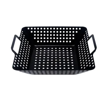 Non-Stick BBQ Grilling Topper Basket and Tray Set for Outdoor Cooking