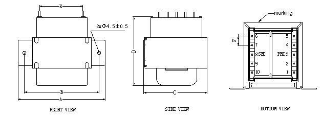 EI54 -Niedrigfrequenztransformatoren -Stromtransformatormagnet für die Beleuchtungssteuerschaltung