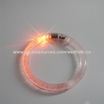 Hot-selling Acrylic Bracelet with LED Flashing, Perfect for Promotional Gifts