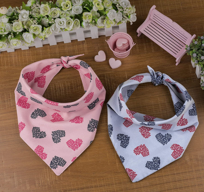 2 Pack Washable Dog Bandana