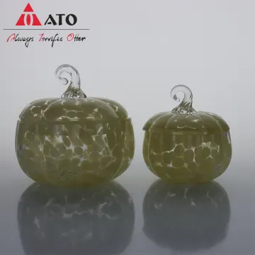 Colorful Handmade Craft Glass Pumpkin Shape Lights Ornaments