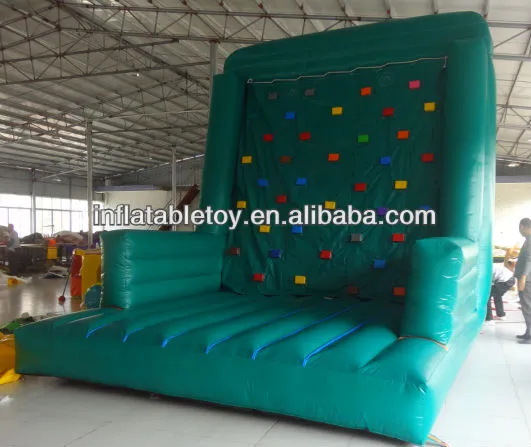 Green inflatable climbing wall ,inflatable rock climbing wall