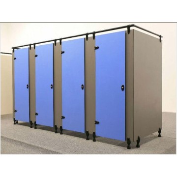 Wood grain colour 18 mm compact public toilet cubicle partition