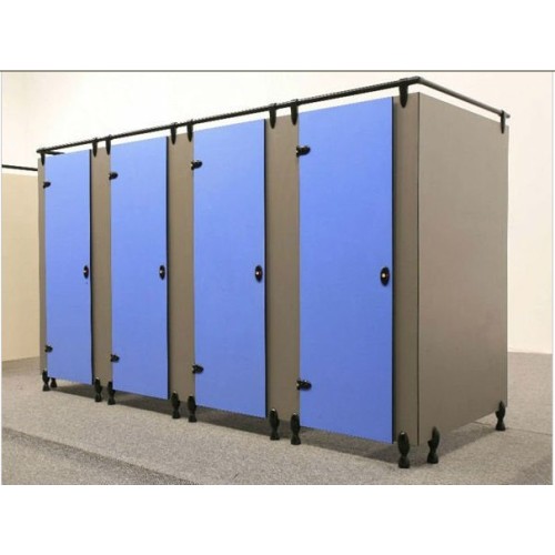 Wood grain colour 18 mm compact public toilet cubicle partition