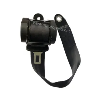 Universal Car Bus Single Seat Black 3 Point Automatic Shrinkage Seat Belt