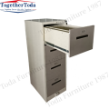 Vertical 4 drawer metal filing cabinet