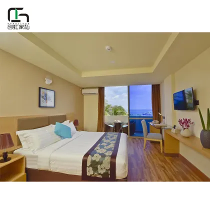 Factory Custom 5-Star Holiday Inn Hotel Room Interior Solid Wood Furnishings