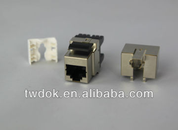 8P8C RJ45 Cat5e Cat6 inline coupler with latch hook