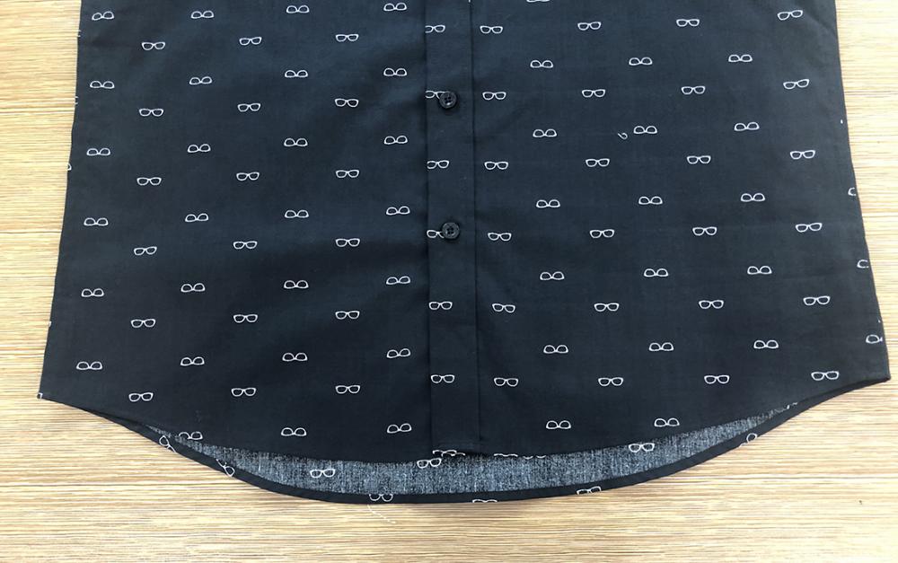 Male round hem shirt