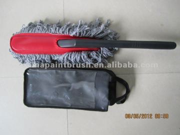 Car brush with long handle
