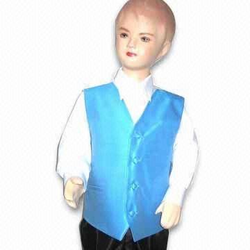 Children's Vest, Made of 100% Microfiber, Various Designs are Available