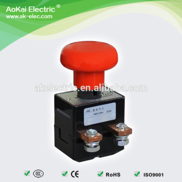 AED250A 250A 80V Push Button for Battery Powered Vehicles 1NO AOKAI Emergency Switch
