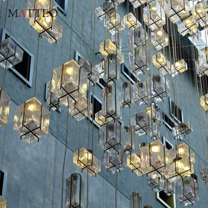 Modern Murano Glass LED Chandelier Pendant Lamp