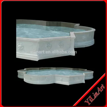 White Stone Marble Outdoor Water Pool Fountain