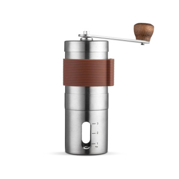 Hand-Crank Espresso Coffee Grinder with Adjustable Settings for Baristas